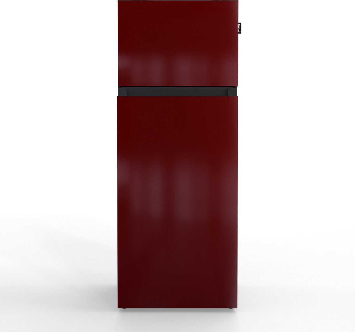 NUNKI MEDIUM-ABUR / Dubbel-Deurs Koelkast, E Klasse, 206l, Burgundy, Gloss (ALL sides)