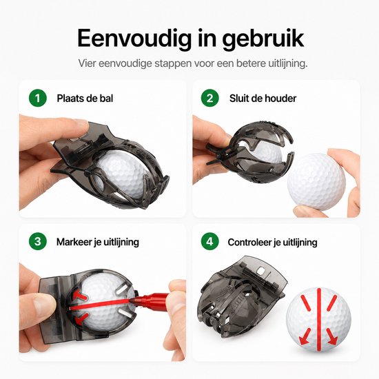 BOTC Golf Accessoires - Golfbal marker - Stift - Markeren - Zwart van Merkloos — afbeelding 3