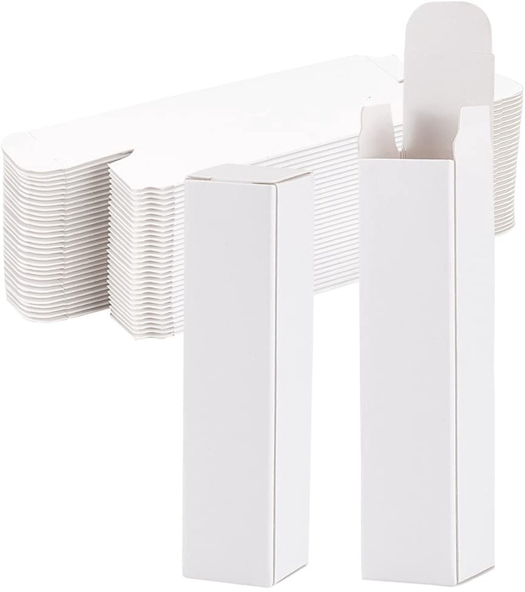 SOUQONE - 50 Stuks Witte Lippenstift Doosjes - Kraftpapier Verpakking voor Make-up