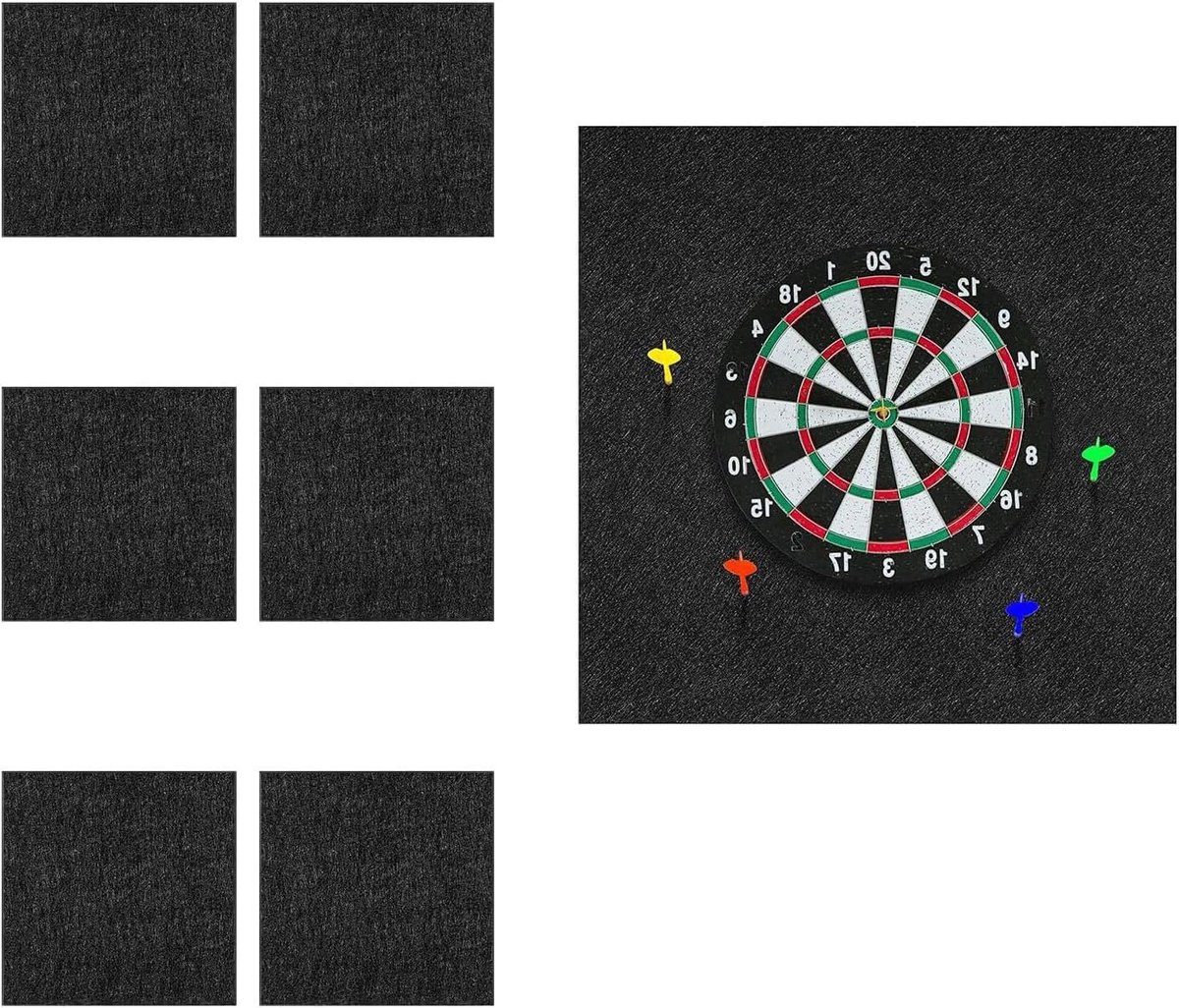 Dartbordrand Surround, 4-delige opvangring voor dartbord, wandbescherming en backboardbescherming, ideaal voor dartliefhebbers