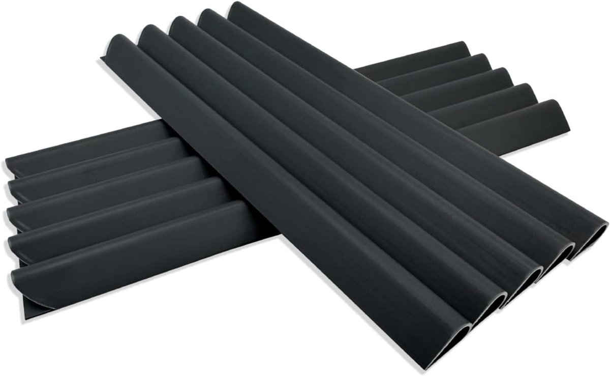 SnelShoppen - 50 Stuks PVC Bevestigingsclips, Privacy Scherm, Privacy Strips voor Dubbele Stangmatten, Klemrail voor Tuin en Hek, Anthraciet