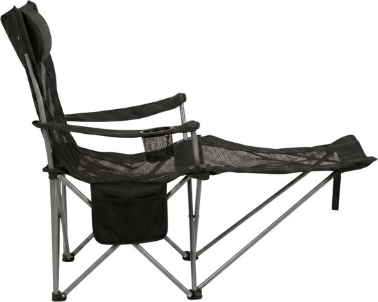 Yar Campingstoel Inklapbaar met Voetensteun - Relaxstoel met Hoofdkussen, Bekerhouder, Zijvak & Opbergtas - Visstoel / Strandstoel - Zwar van YAR — afbeelding 2