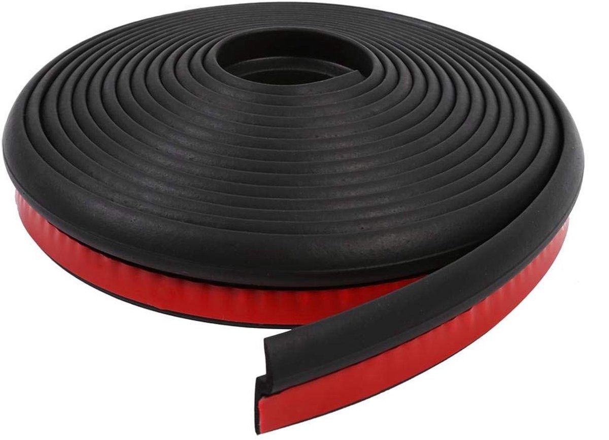 Dailygoods- Deurbeschermingsstrip Z-vorm 4m - Rubber Bekleding - Autodeurrand Bescherming - Zijbescherming - Universeel Geschikt - EPDM-Rubber - Rubberen Afdichtstrip