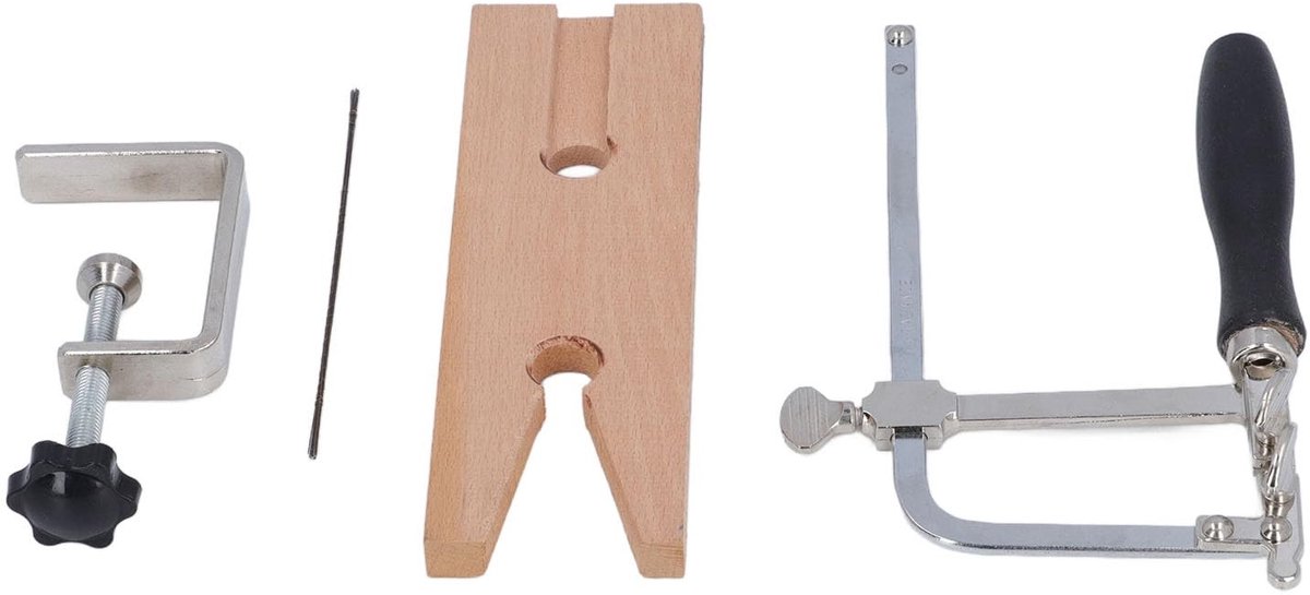 Dailygoods- Sieradensnijset 3-in-1 - V-groefklem - Verstelbaar Zaagframe - 12-delige Messenset - Professioneel Juweliersgereedschap - Draagbaar en Handig