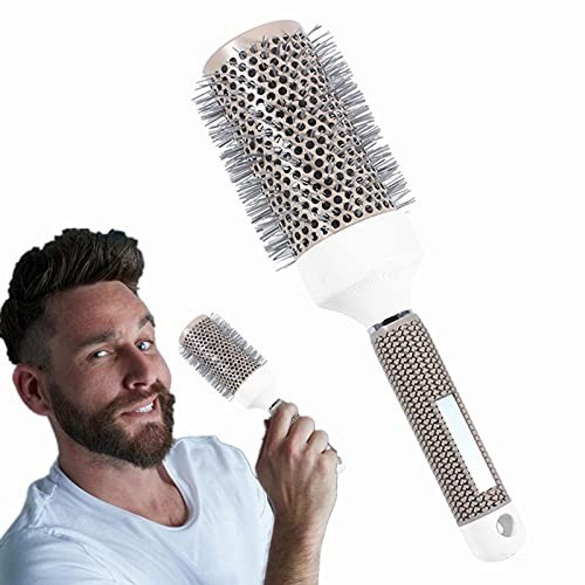 Dailygoods - Ronde Haarborstel - Stylingborstel voor Haardroger - Hoge Temperatuurbestendigheid - 53 mm - Geschikt voor Mannen en Vrouwen - Perfect vo...