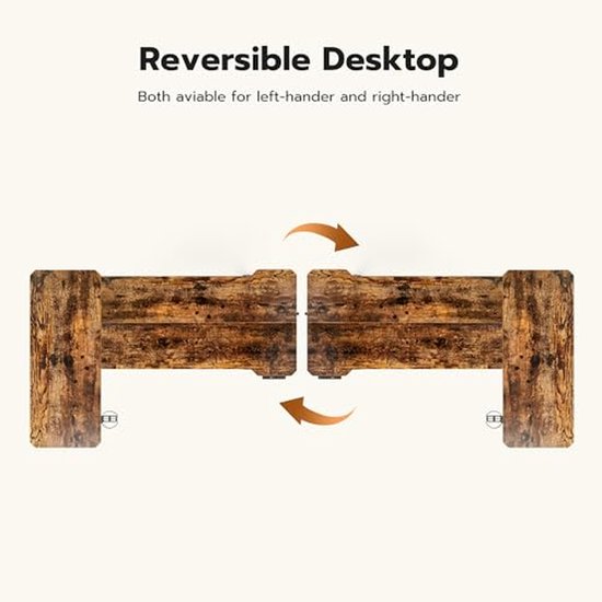 Elektrisch Bureau - Verstelbare Tafel - Thuiswerken Comfort - Stil Liftsysteem - 150 x 100 CM - Vintagebruin — afbeelding 5
