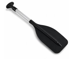 BREG Telescopische Peddel - Verstelbaar 55-106 cm - Roeispaan - Aluminium - Zwart - Lichtgewicht & Sterk - Steekpeddel - Voor Boot - Rubberboot - Kano - Watersport