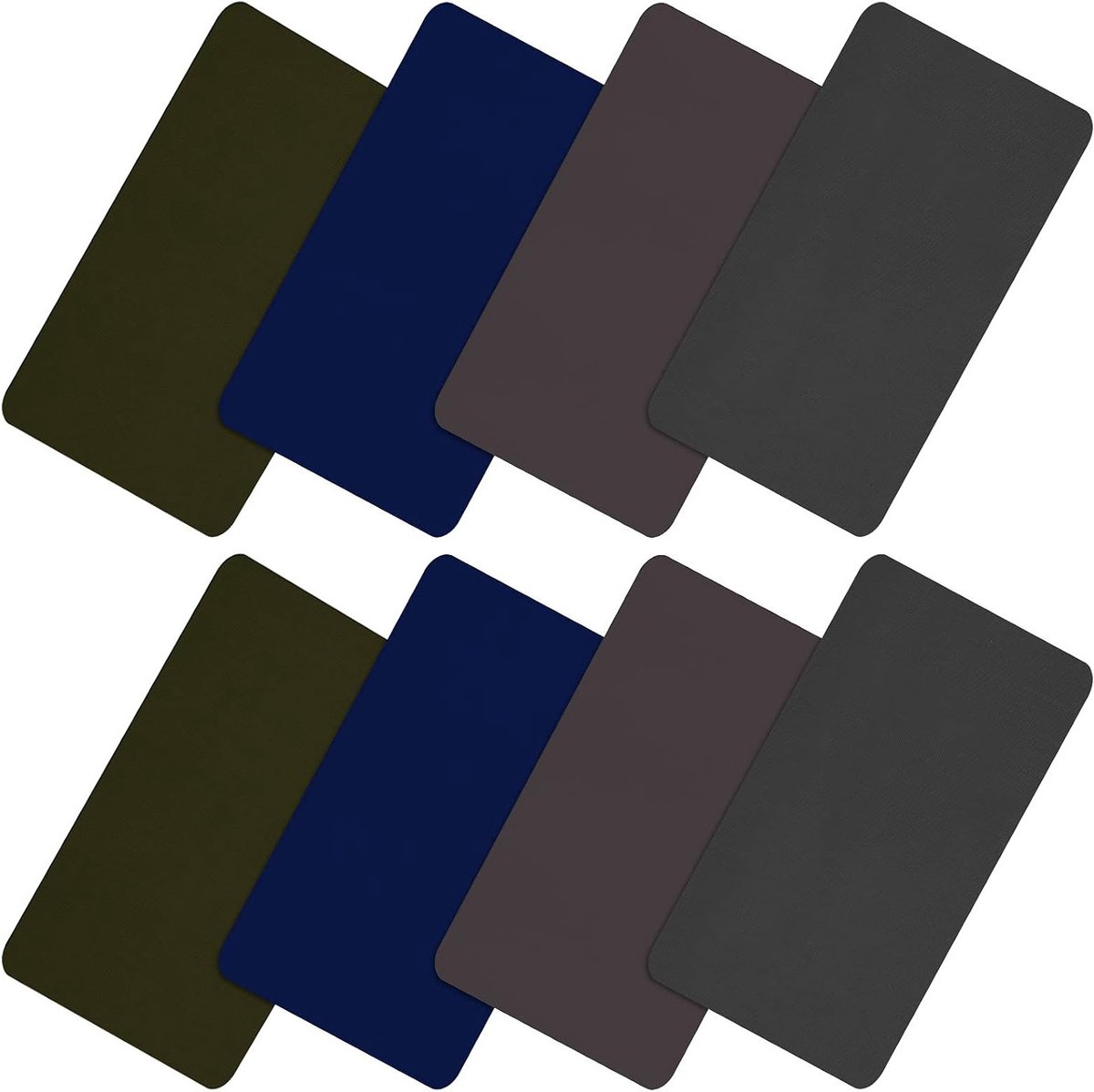 Nylon Reparatie Patches - Zelfklevend, Lichtgewicht en Waterdicht voor Kleding, Jassen en Tenten (Donkergrijs, Bruin, Legergroen, Donkerblauw)
