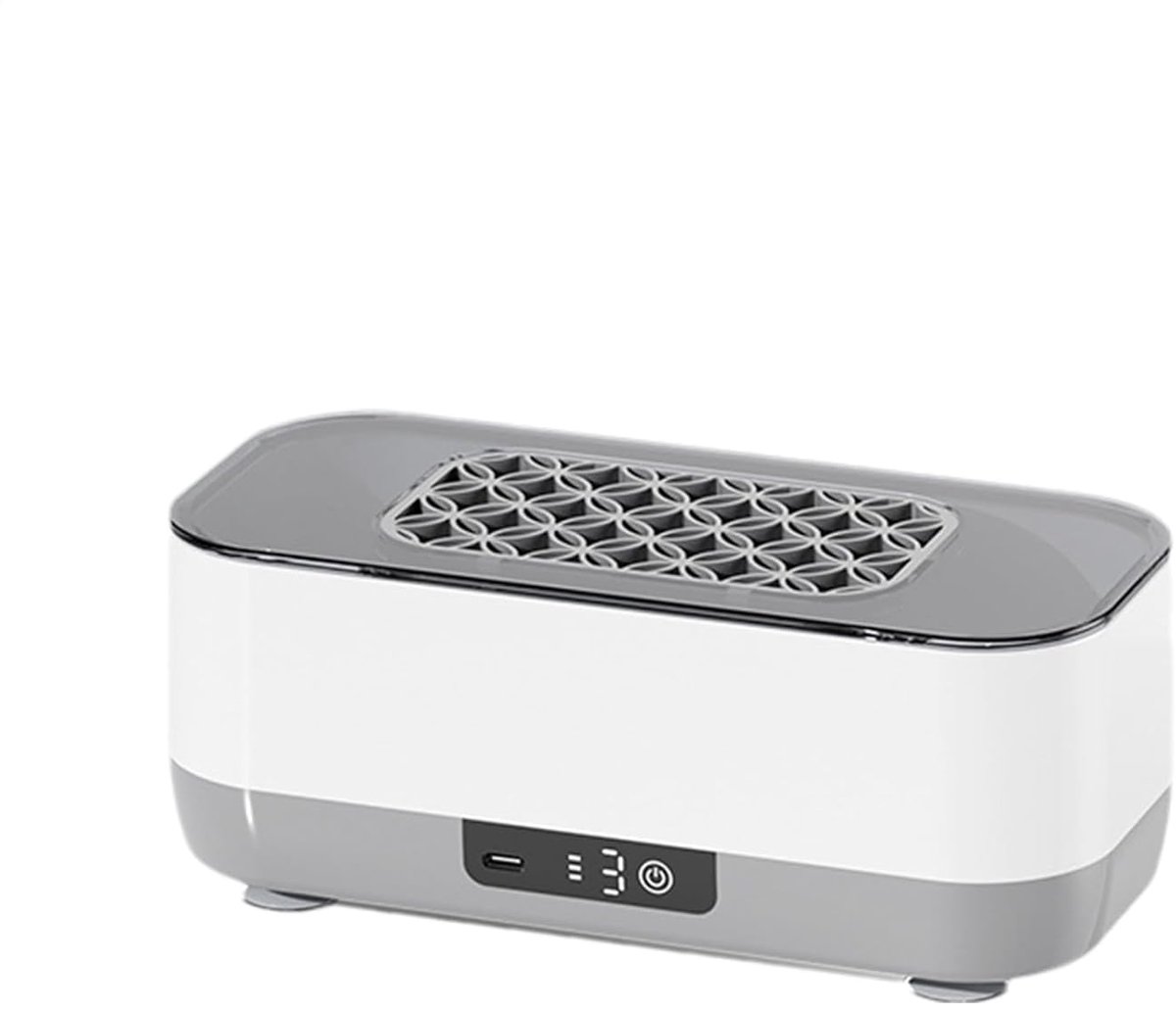 Ultrasone sieradenreiniger, 360° reiniging, 21x9,7x8,3cm, houderreinigingsapparaat, huishoudelijke brilwasmachine, drie modi, voor brillen, ringen, houder, kunstgebit, sieraden, huishouden