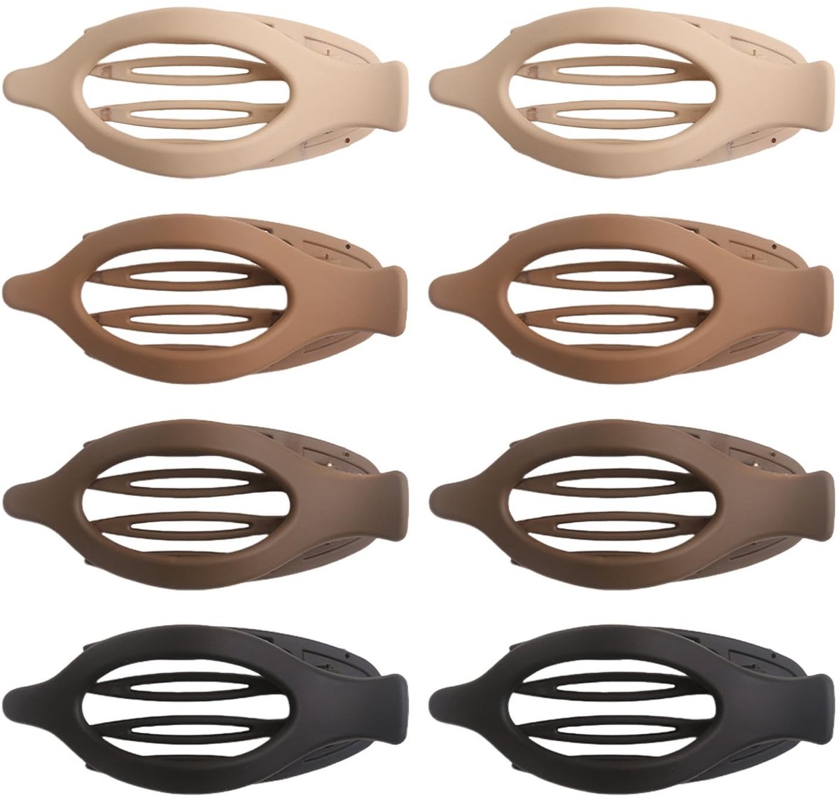Dailygoods- Haarspelden 8 Stuks - Antislip Haarspelden - Platte/Boogvaste Haarspelden - Modieuze Dameshaarspelden - Lichtgewicht Kunststof - Eenvoudig Design - Haarklemmen