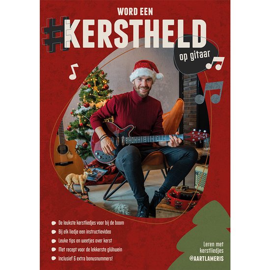 #Kerstheld Gitaarboek – 26 Tijdloze Kerstliedjes + Uitlegvideo’s & Feestelijke Tips voor Gitaarspelers - Sinterklaas cadeau