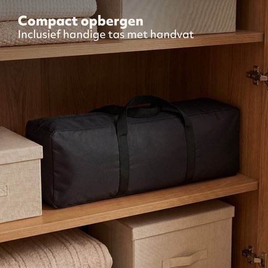 Deryan Believer Campingbedje met Matras - 120x60 cm - 0-5 Jaar - Zwart — afbeelding 3
