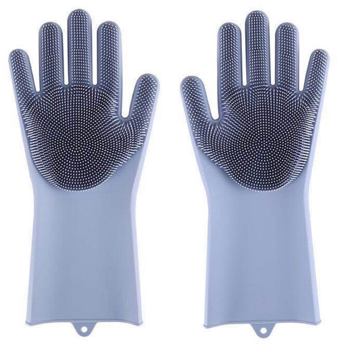 Dailygoods- Washandjes Herbruikbaar - Siliconen - Waterdicht - Hittebestendig tot 440 °C - 33,2 cm L x 14,9 cm B - Flexibele Borstelharen - Reinigingshandschoenen