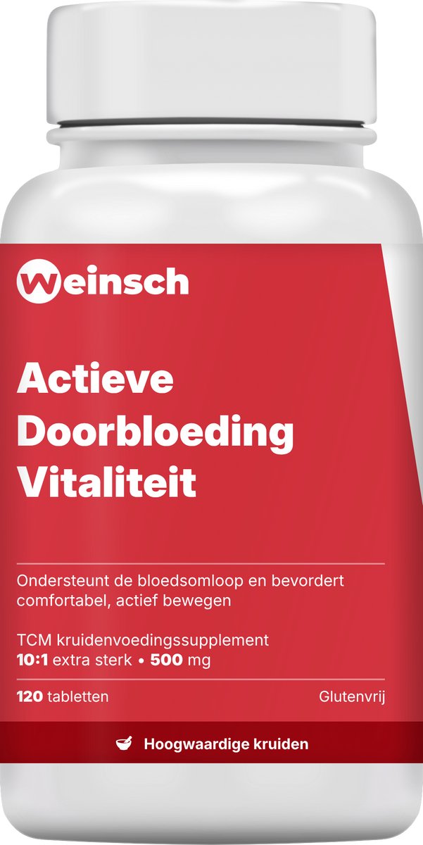 Weinsch Actieve Doorbloeding Vitaliteit (Bu Yang Huan Wu Pian) | 10:1 extra sterk | 500mg | 120 tabletten
