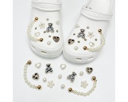 Schoenaccessoires-geschikt voor crocs charms- geschikt voor crocs pins- geschikt voor crocs Accessoires- geschikt voor Crocs Jibbitz-CJ-271 Kralen Ketting Tie Zwarte Beer