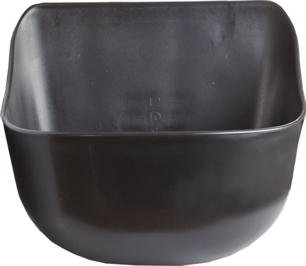 Universele voederbak 12L zwart incl.logo