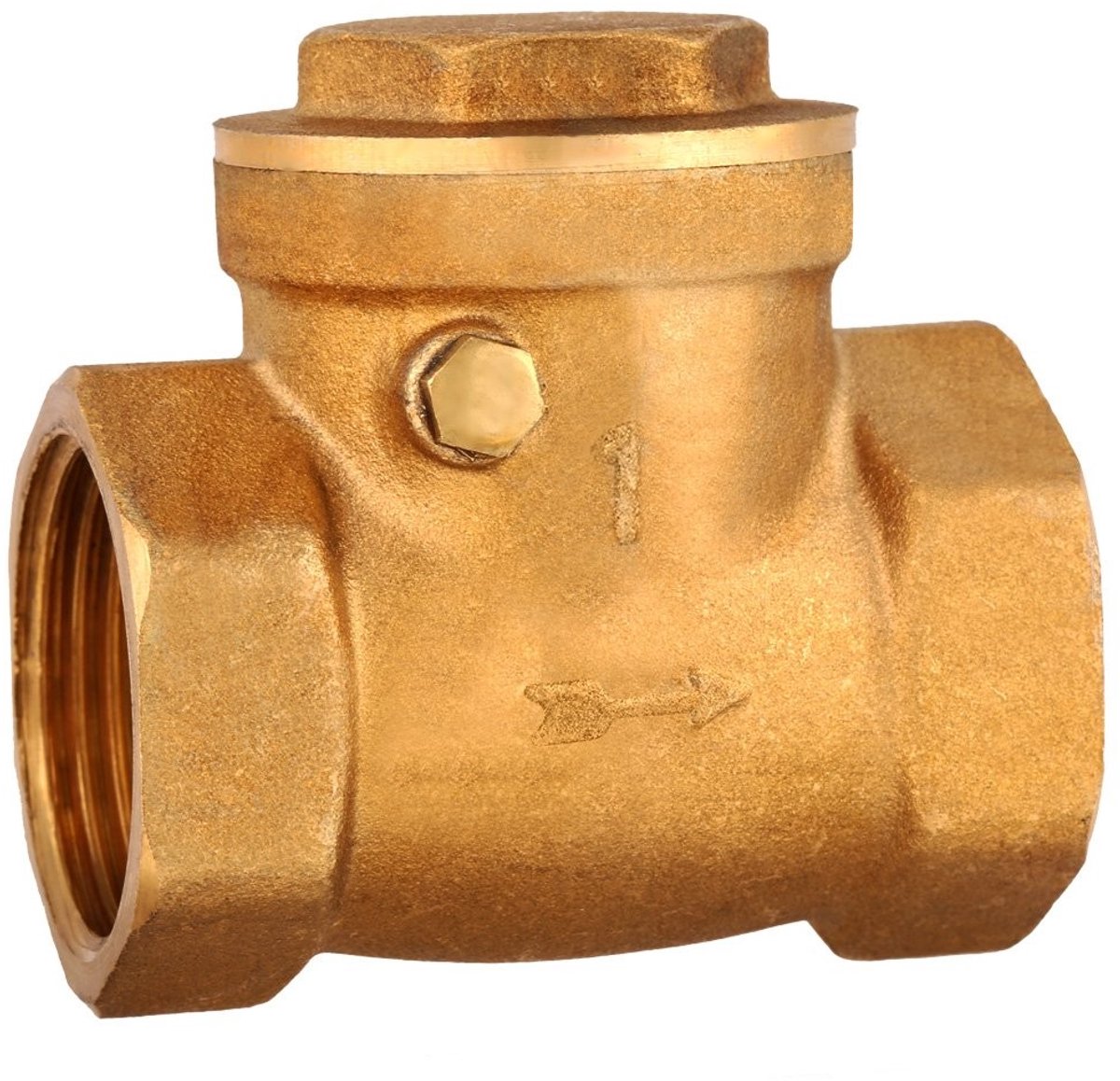 Dailygoods- Terugslagklep DN25 - Messing - Watercontroleklep - Eénrichting - 232PSI - Eenvoudige installatie - Duurzaam materiaal - Waterafsluiter