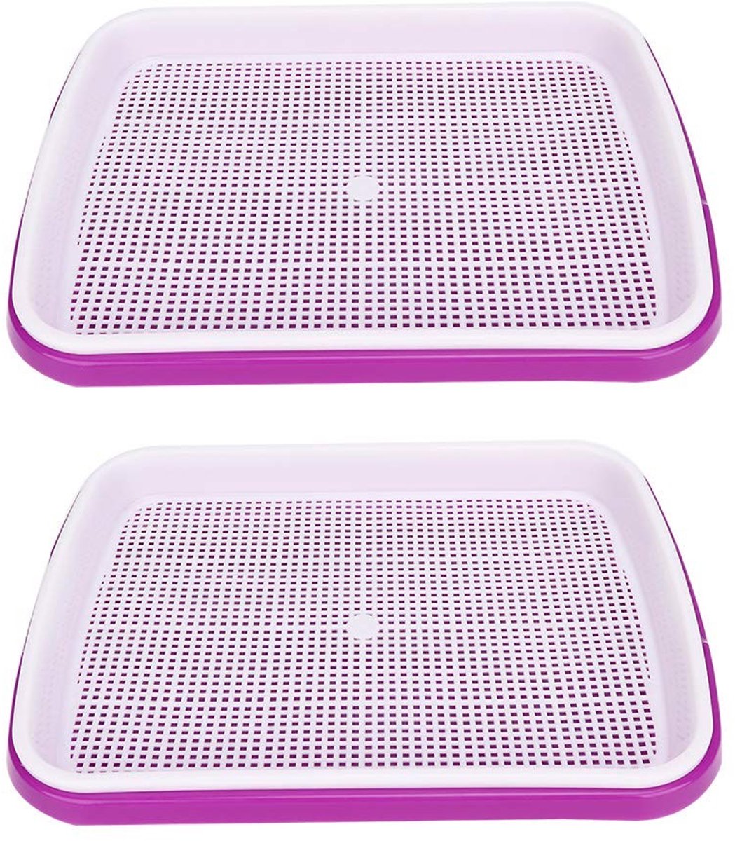 Dailygoods- Kiembak Dubbellaags - Kweekbak - Zaaitray - Kunststof - Indoor Tuinieren - 2 Stuks - Afmetingen 32,3 x 23,5 x 3 cm - Zaaibak