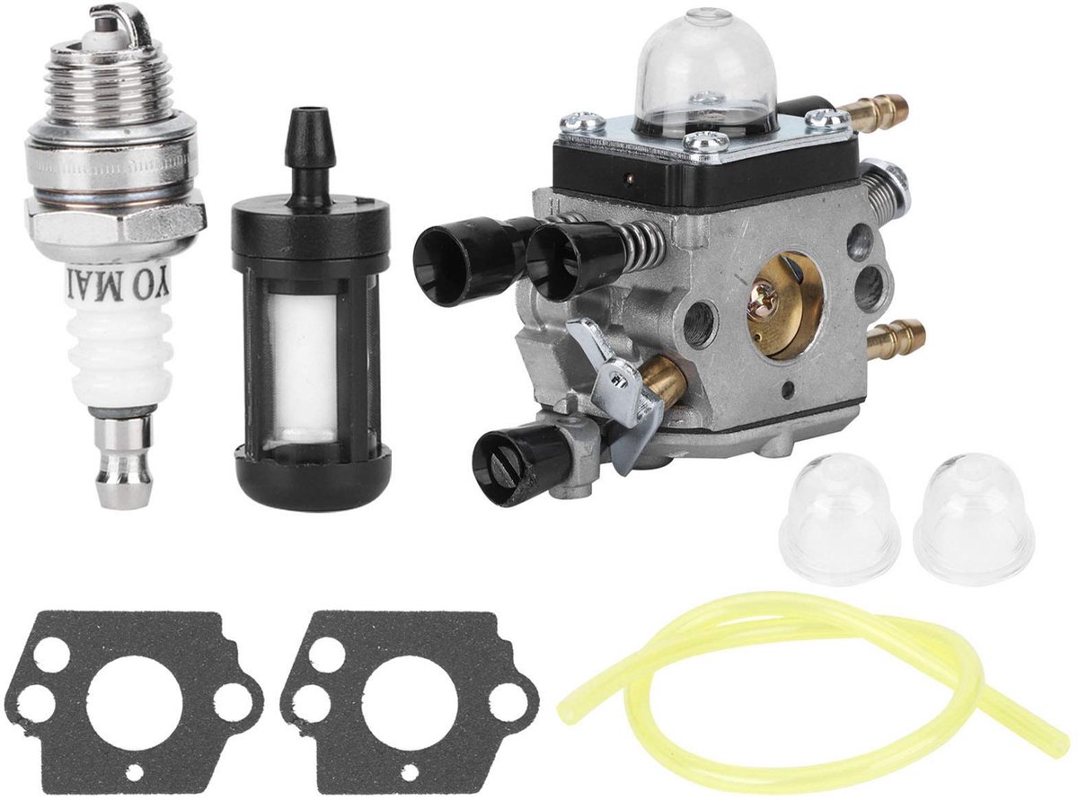 Dailygoods- Carburateur Aftermarket Vervangingsonderdelen - Aluminium - Geschikt voor BG45/BG46/BG55/BG65/BG85/SH55/SH85 - Duurzaam - Eenvoudig te installeren - Betrouwbare prestaties - Grasmaaier Carburateur