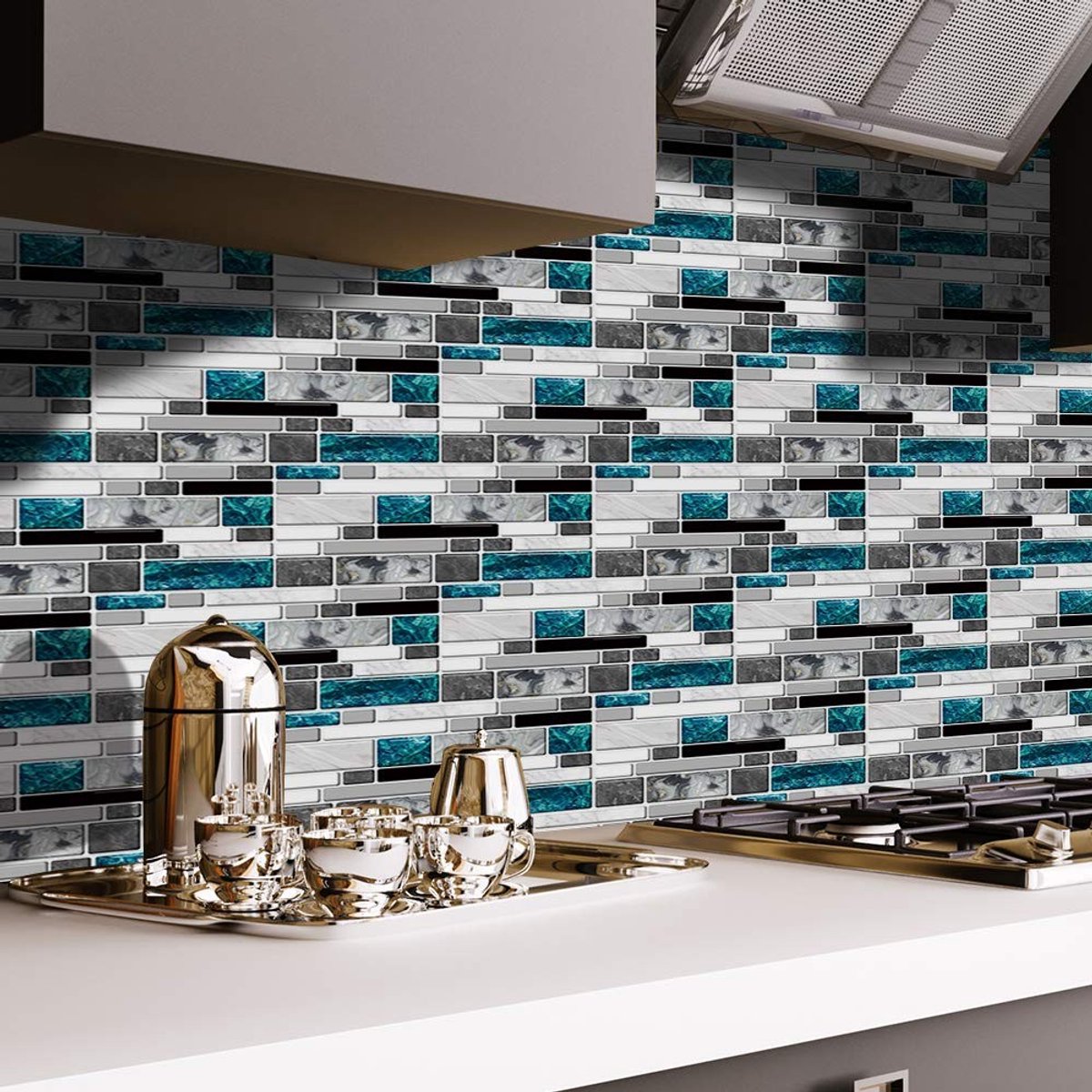 Dailygoods - Zelfklevende Wandtegels - 27 Stuks Decoratieve Stickers voor Keuken, Badkamer en Woonkamer