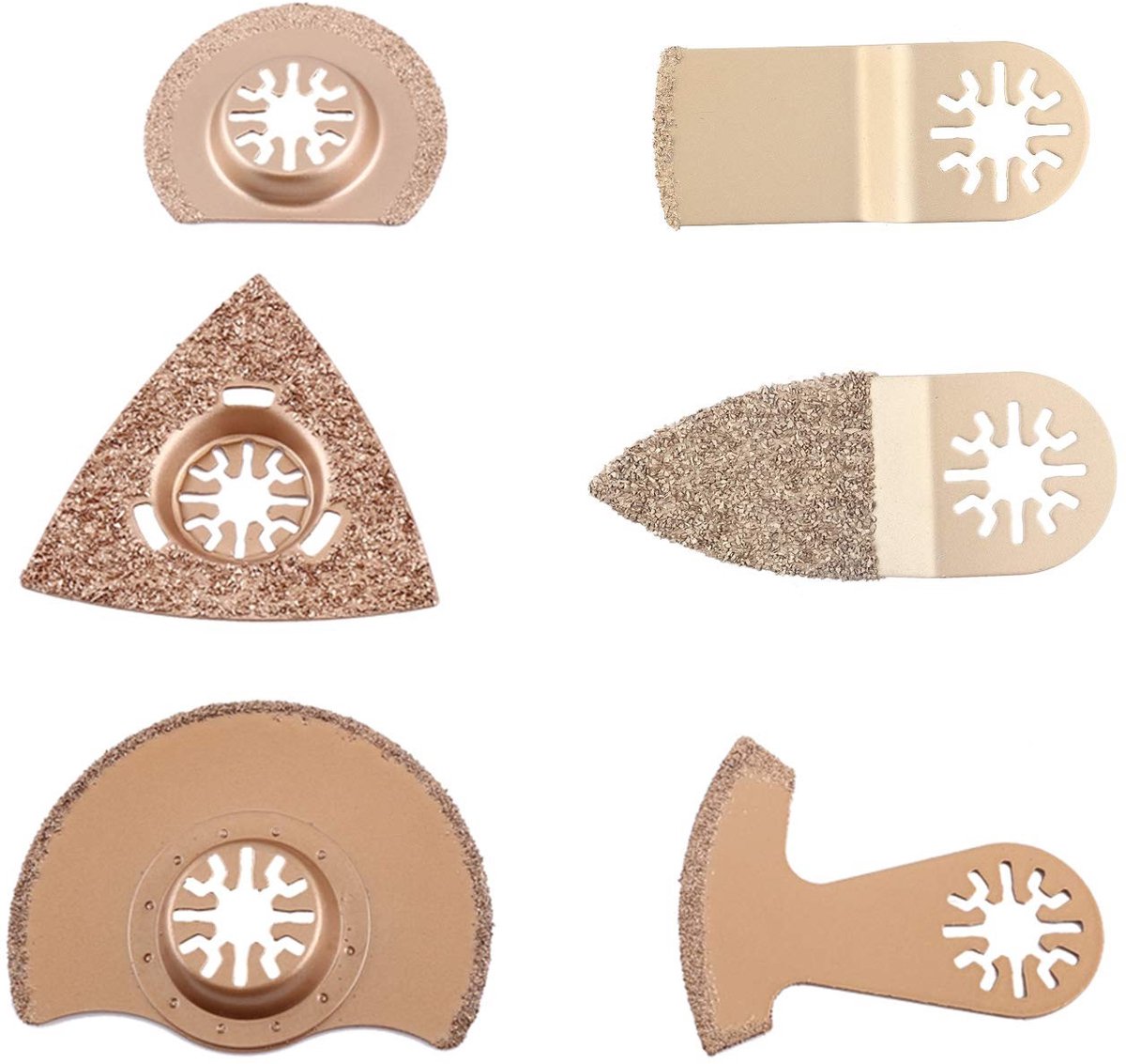 LAUZY- Zaagblad Multitool - 6-Piece Set - Hooghardheid - Slijtvast - Universeel - Uitstekende Snijprestaties - Lange Levensduur