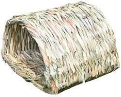 Dailygoods- Gras Tunnel - Geweven Dierenhuid - Schuilplaats voor Hamsters/Cavia's - Training Dwergkonijnen - Eetbare Timothy Hooi - Stevige Tunnel - Dierenhuis