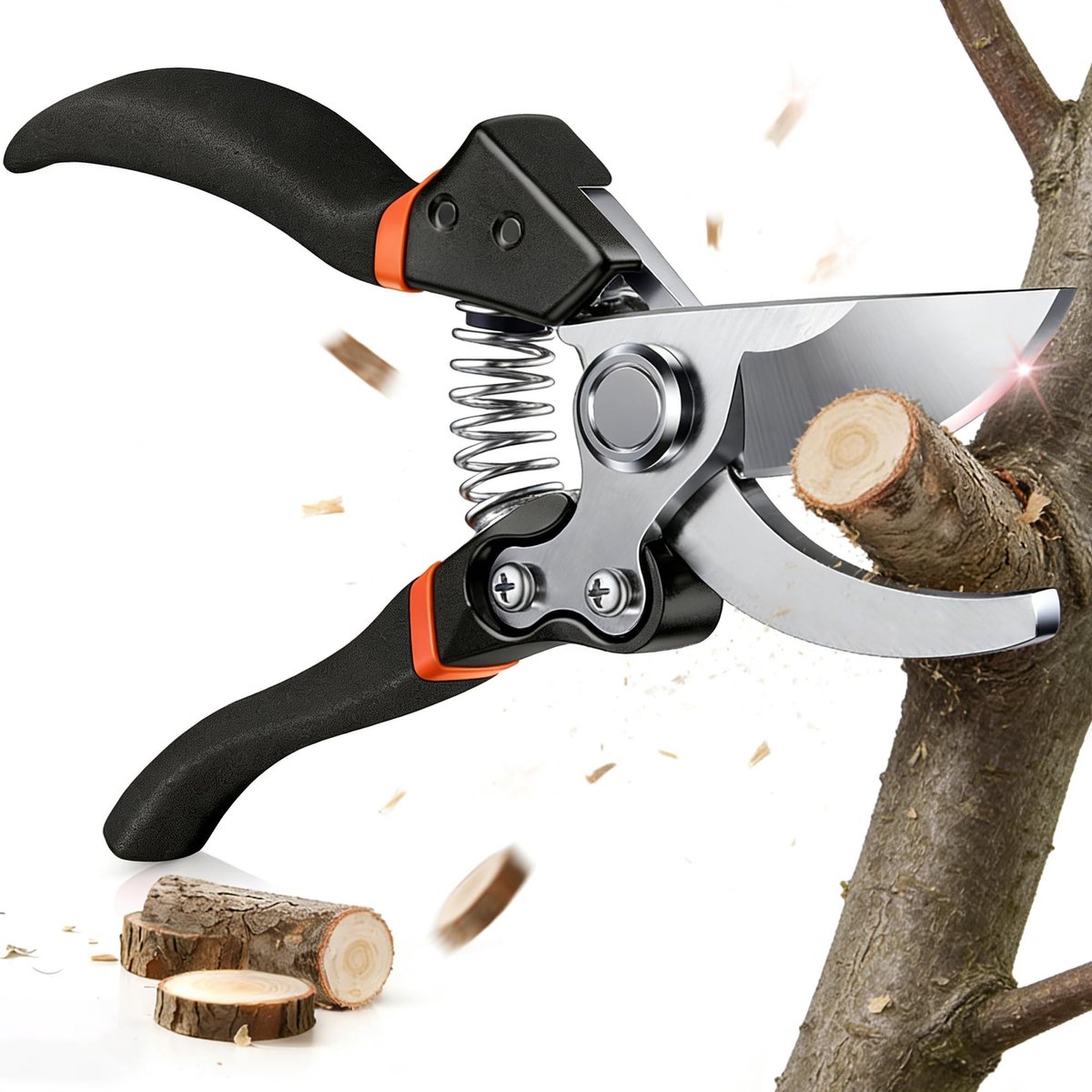 Dailygoods- Snoeischaar Professioneel - SK-5 Staal - Antislip Handgreep - Veiligheidsvergrendeling - Roestvrij - Voor Takken tot 25 mm - Tuinschaar