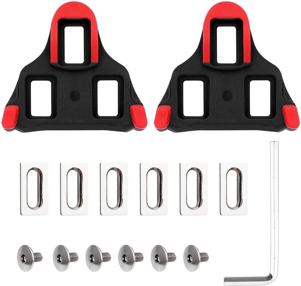 Dailygoods- Fietssleats met Geheugenpositioneringsfunctie - Compatibel met Pedalen - Antislip TPU-Opppervlak - Professionele SPD SL-Noppen - 6-Graden Floating Systeem - Vermindert Pijn en Vermoeidheid - Schoenplaten