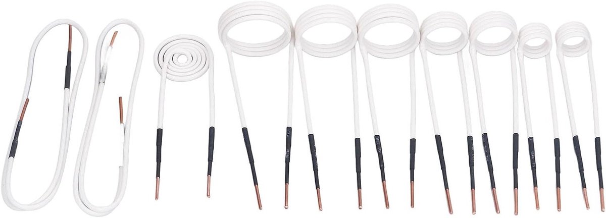 Set van 10 Inductieverwarmingsspoelen met 2,5 mm Messing Kern voor het Verwijderen van Roestige Moeren en Bouten, Ideaal voor Metalen Reparaties en Klussen