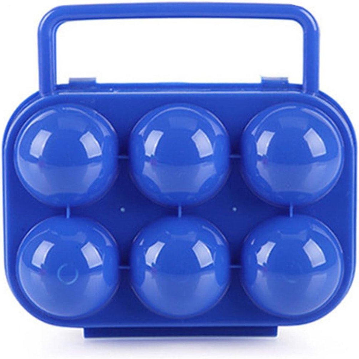 Eierhouder - Eierdoos - Veilig Vervoeren - Stevige Schokbestendig - 6 Eieren Capaciteit - Blauw