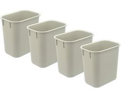 Acrimet Waste Bin 12L (Plastic) (Light Grey Color) (Set of 4)