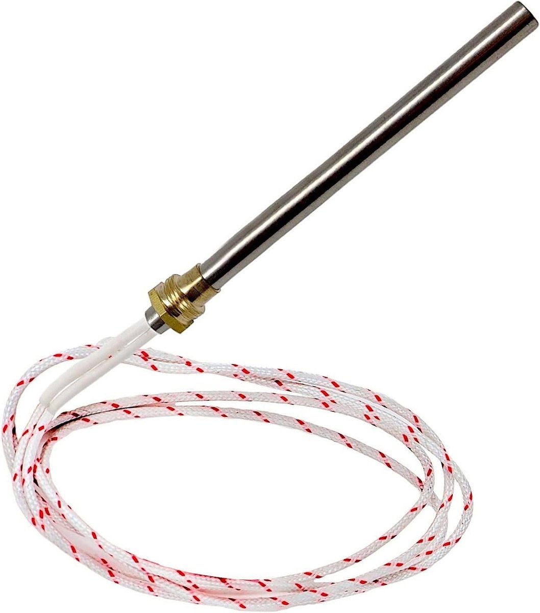 DOJA Industrial Weerstand pelletkachel | Diameter Bougie 12,5 mm | Schroefdraad: 3/8 inch | Lengte: 160 mm | 300 W | Weerstand pelletketel | Verwarmingsweerstanden 220 V | pelletkachels