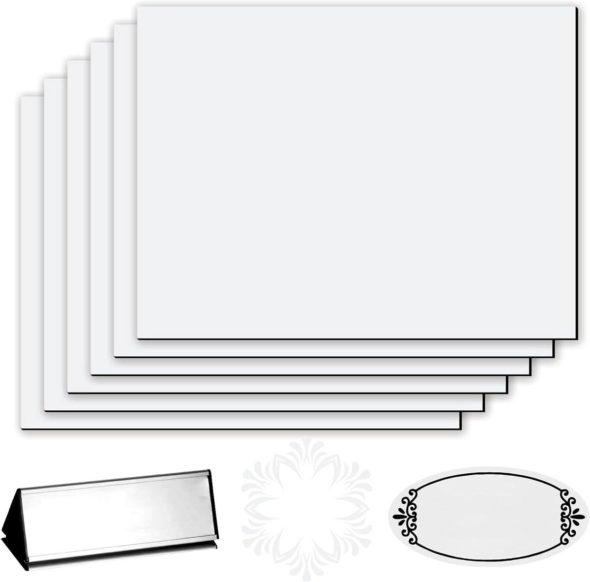 Graveerplaten ABS Kunststof - Graveerplaten Sets - Naambordjes Maken - Tweekleurig Contrast Design - 30 x 20 cm