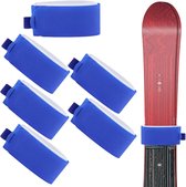Ski Klettband Kinder,Skiband Klettband Befestigungsbänder,Skifix Bänder für Langlaufski,Ski Clip Skier Straps,Skigurt Skistöcke,Selbstklebende Skibänder Klett,Ski Strap Befestigen Verstellbare (Blau