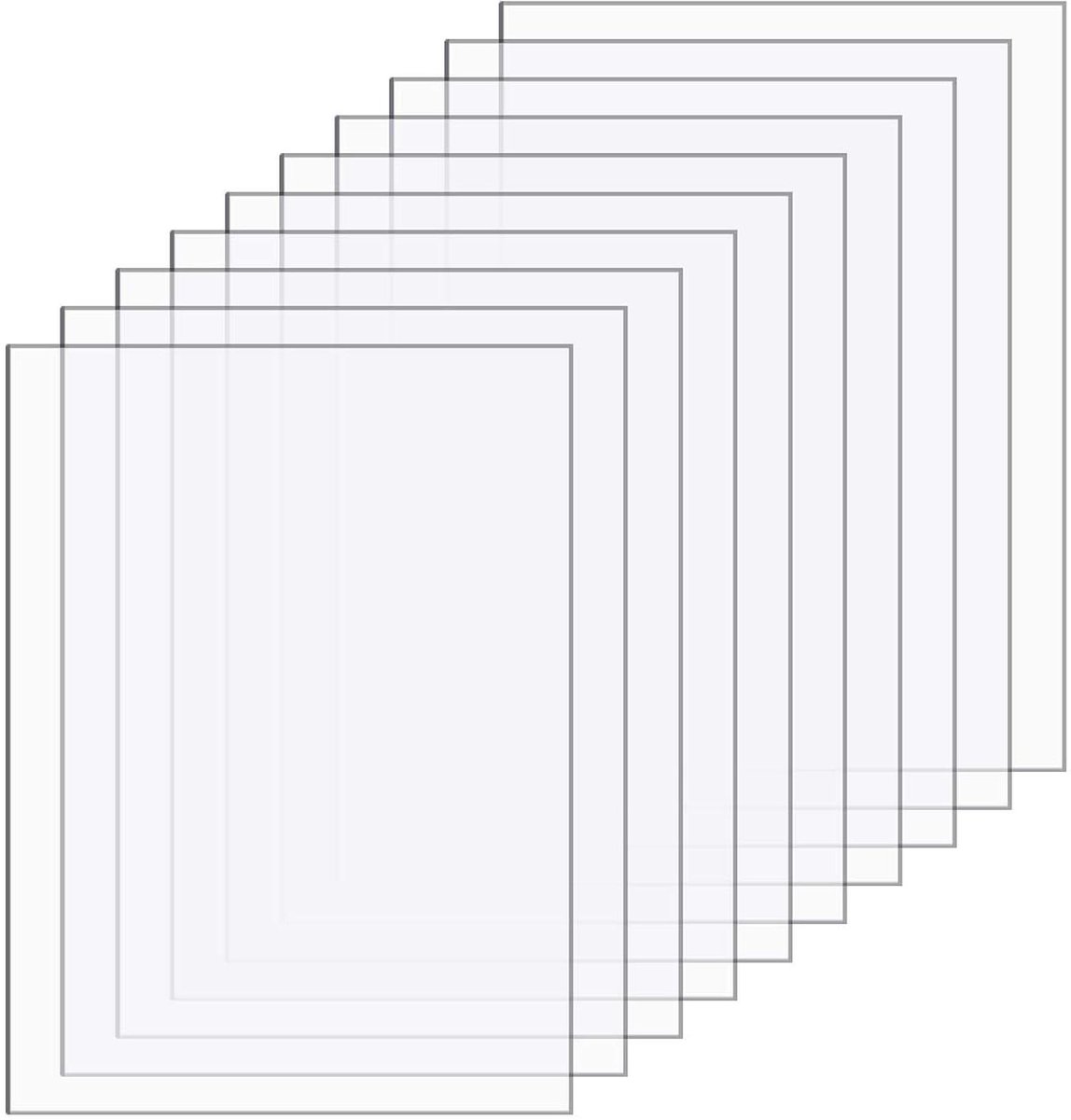 Transparante Plastic Platen - Acryl Glas Panel - Hobby Projecten - Dubbelzijdig Beschermd - 10x15cm 1mm - Helder