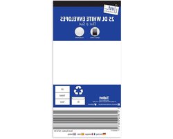 Tallon Just Stationery DL Peel & Seal Enveloppen - Wit (Pack van 25) 4676