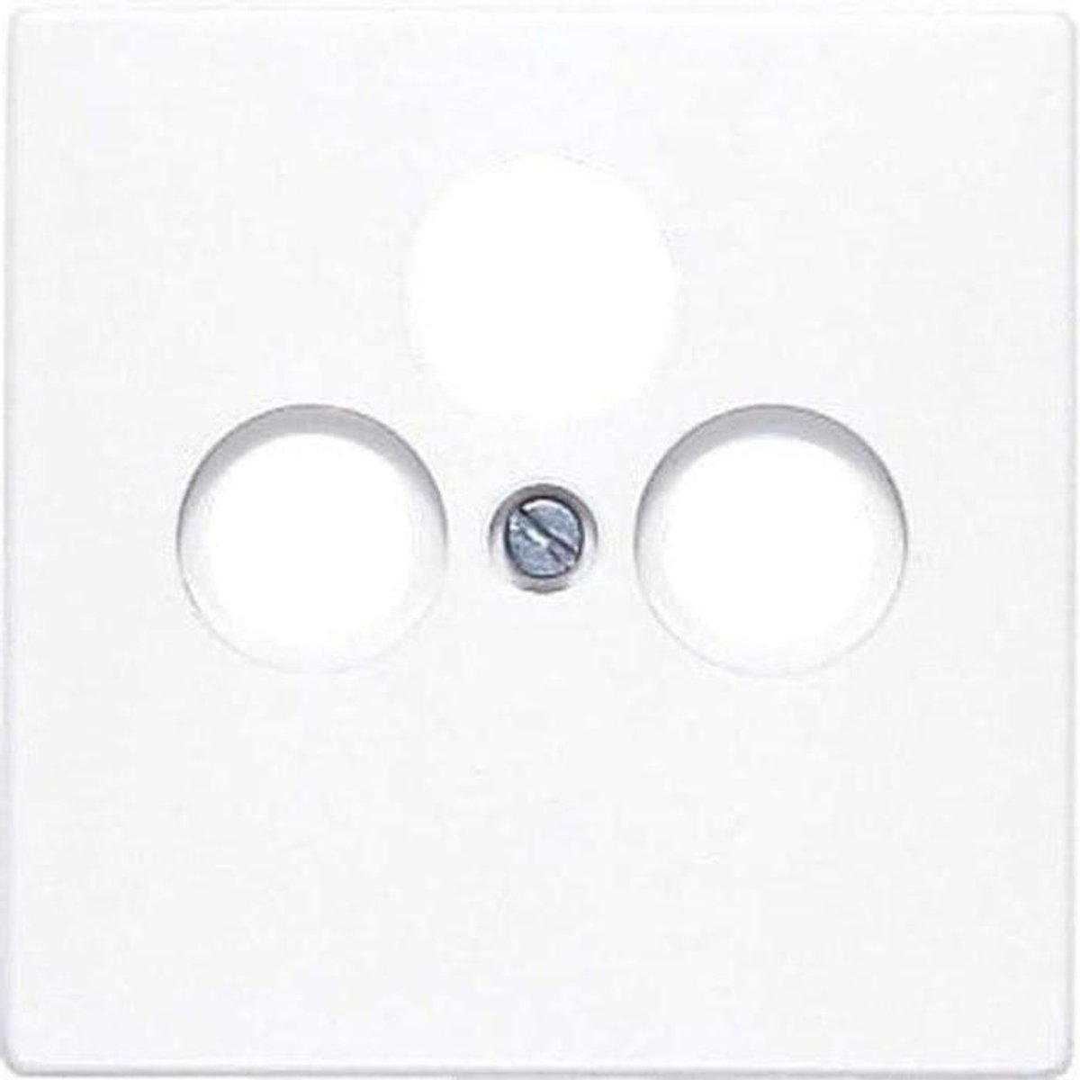 Afdekking SAT-stopcontact - Wandcontactplaat - Televisie Aansluiting - Inschroevend Materiaal - Grijs