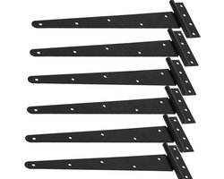 T-scharnieren - Poortscharnieren - Houten Deuren - IJzeren Constructie - 16 Inch - Zwart