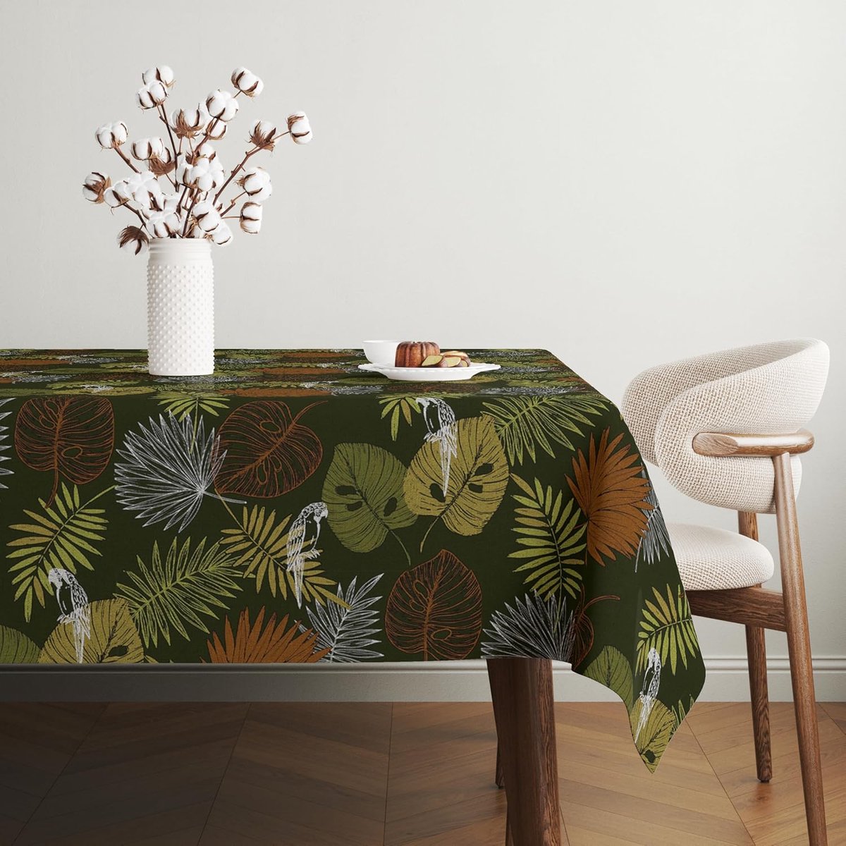 Martina Home Wasdoek tafelkleed, Arga, oranje, 140 x 140 cm