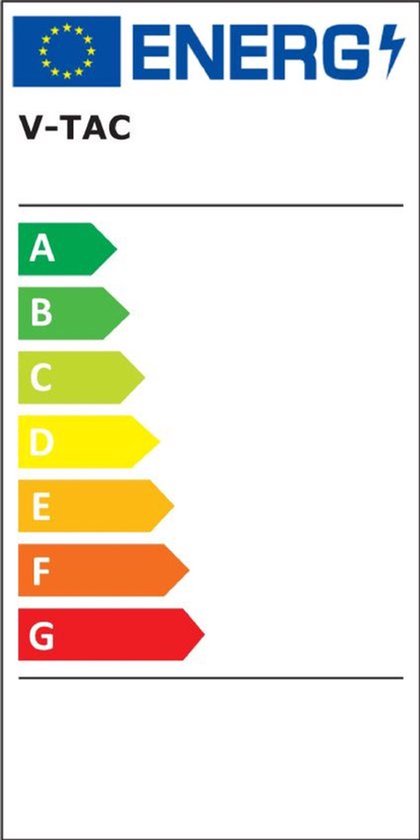 Energielabel V-TAC met schaal A tot G