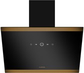 Klarstein Afzuigkap FlashLine 60 - 60 cm Afzuigkap, Touchscreen, 578 m³/u, A++ Energieklasse, LED-Verlichting, Stil 34,5 dB, Zwart & Koper, Afvoer & Recirculatie - 100W - voor Keuken - Vetfilter Energiezuinig - Dampkap - Wasemkap