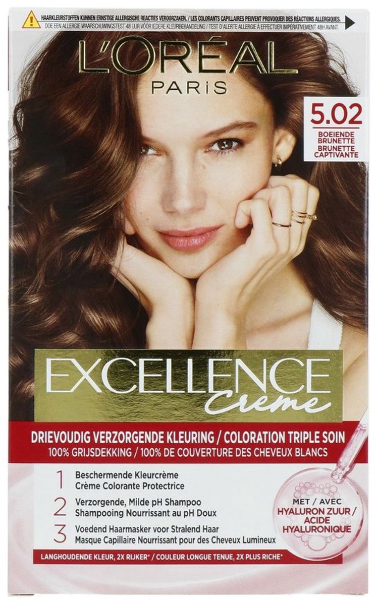 L'Oréal Paris Excellence Crème Boeiende Brunette 5.02 - Permanente Haarkleuring