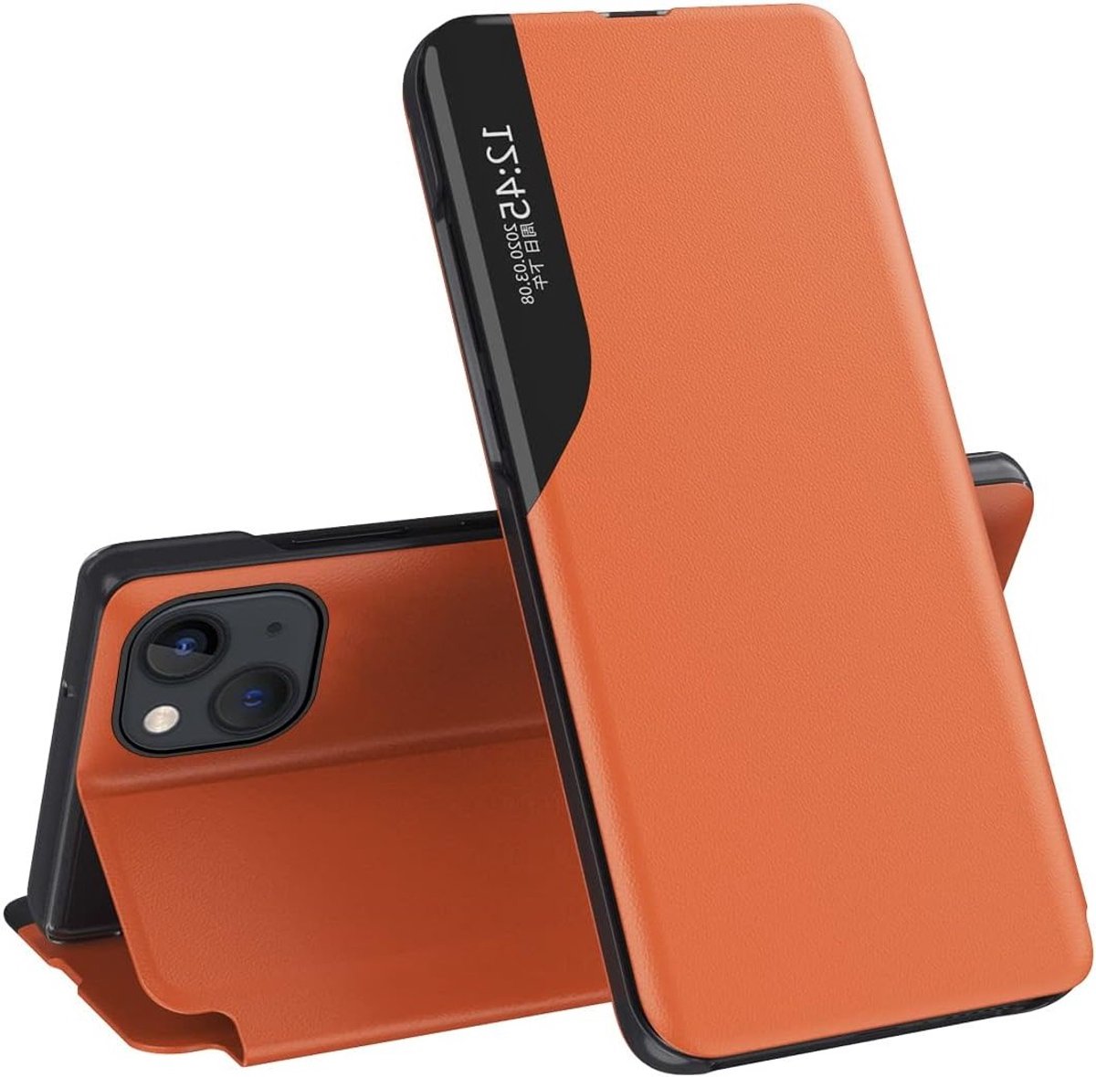 Transparante Flip Case voor Samsung Galaxy S20 FE - Schokbestendig, Magnetische Sluiting en Standfunctie met Premium PU Leer en PC Bescherming
