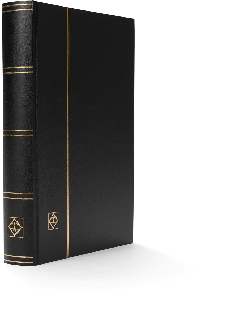 Postzegelinsteekalbum met 64 witte bladzijden - Basic W 64 zwart