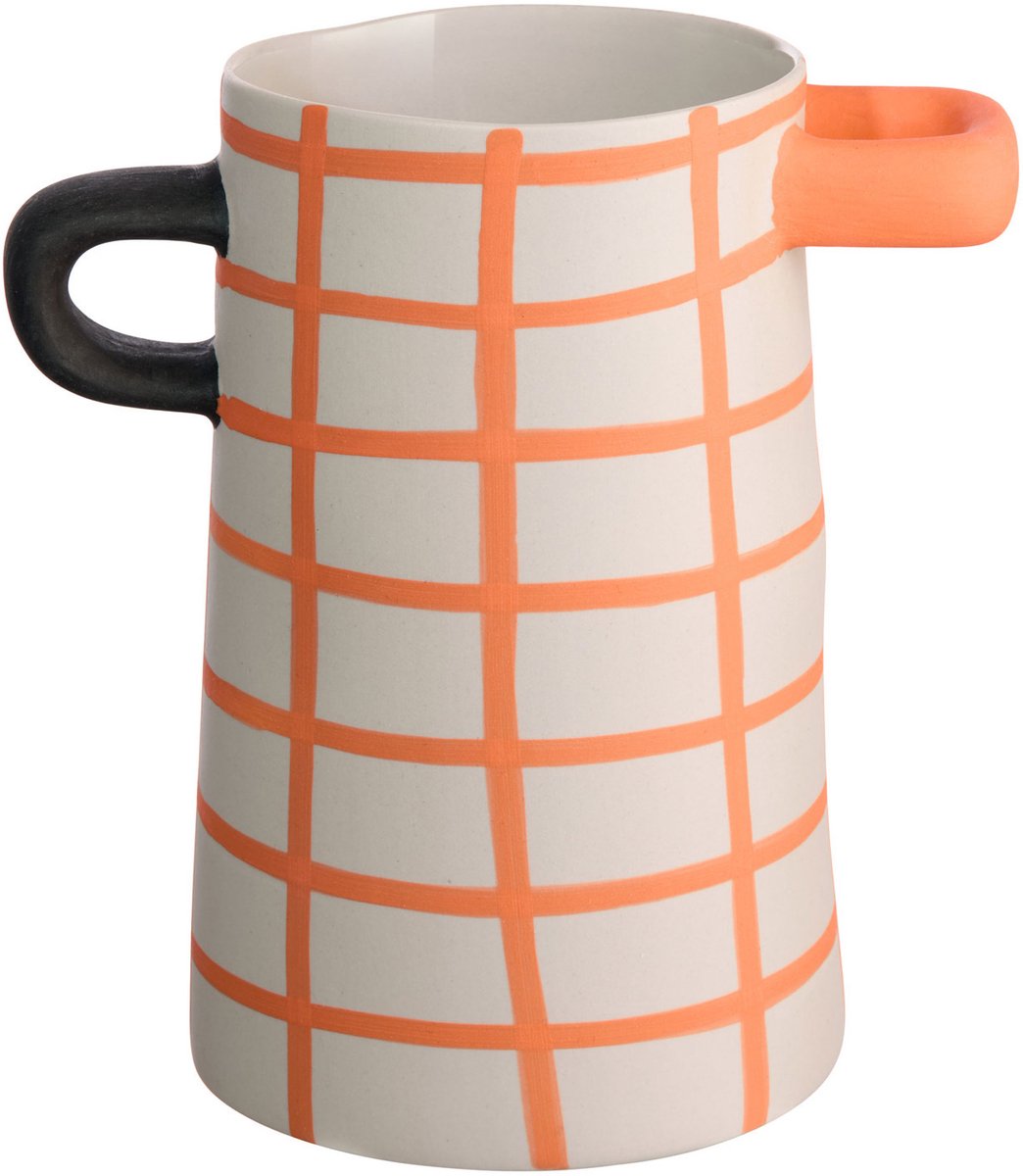 ASA Selection rayu vaas, oranje geruit Ø 11 cm, 84822130