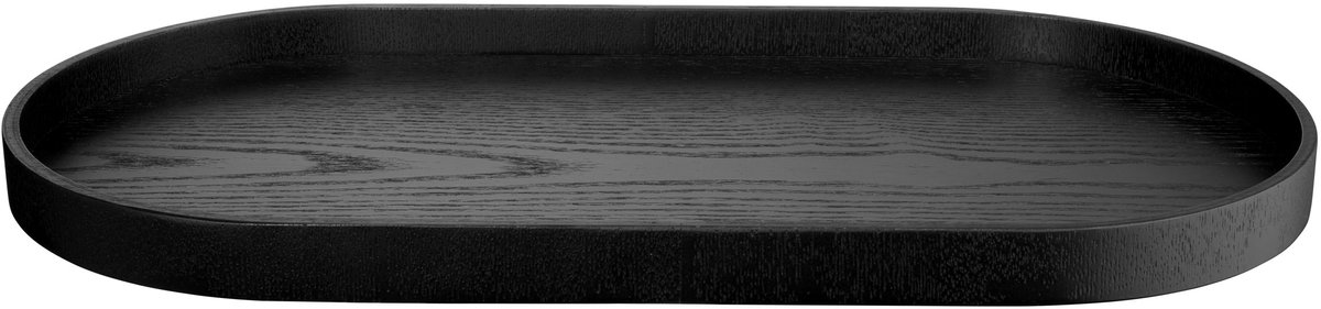 ASA Selection wood houten dienblad ovaal, dienblad, serveerblad, decoratief dienblad, eiken, zwart, 44 x 22,5 cm, 53795900