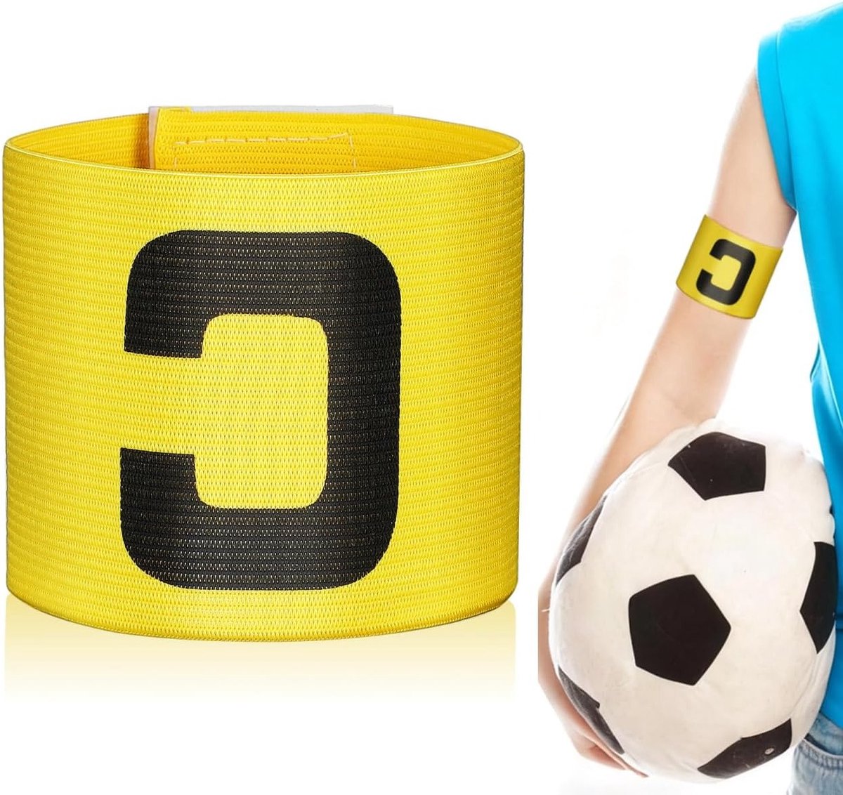 Verstelbare Sportband voor Voetbal, Rugby en Basketbal voor Kinderen en Jongeren (Geel)