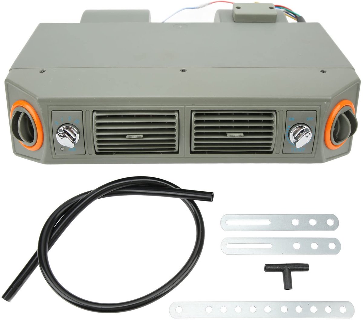 Dailygoody - Verdamper voor auto-airconditioning - 3 snelheden - Temperatuurregeling - 12 Volt - ABS-kunststof - Geschikt voor auto