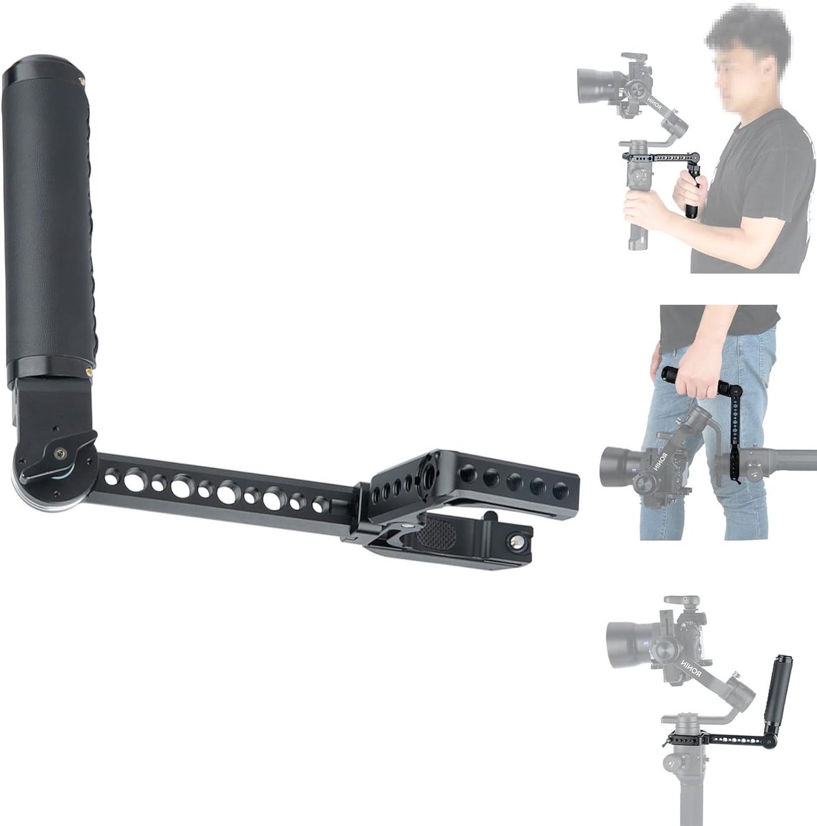 Ergonomische Handgreep voor DJI Ronin S - Rosette Handvat met Montagesysteem en Leerafwerking