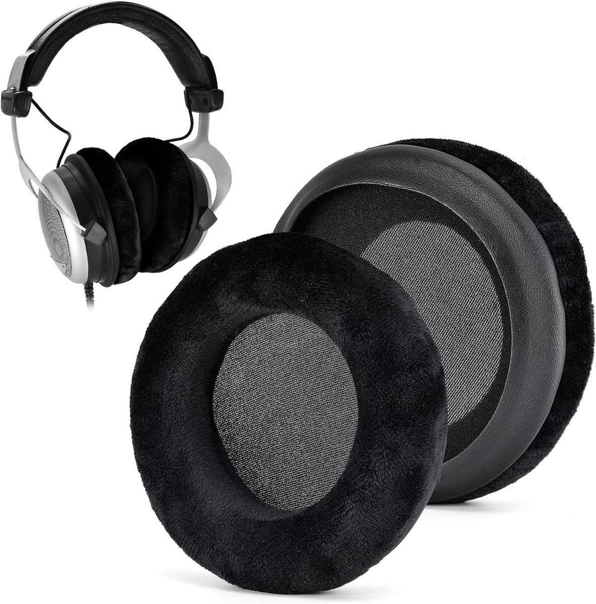Vervangende Oorkussens voor Over-Ear Studio Hoofdtelefoons - Comfortabel, Geluidsisolatie en Duurzaam (Zwart)